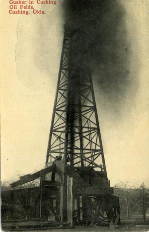 Gusher in Cushing Oil Field