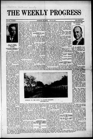 Primary view of object titled 'The Weekly Progress (Muskogee, Okla.), Vol. 1, No. 6, Ed. 1 Thursday, July 29, 1926'.