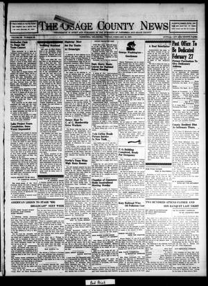 The Osage County News (Pawhuska, Okla.), Vol. 25, No. 20, Ed. 1 Friday, February 19, 1937