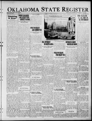 Oklahoma State Register (Guthrie, Okla.), Vol. 39, No. 20, Ed. 1 Thursday, September 11, 1930