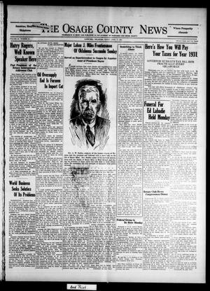The Osage County News (Pawhuska, Okla.), Vol. 19, No. 30, Ed. 1 Friday, April 17, 1931