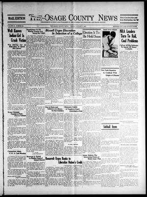 The Osage County News (Pawhuska, Okla.), Vol. 21, No. 46, Ed. 1 Friday, August 4, 1933