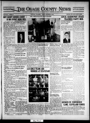 The Osage County News (Pawhuska, Okla.), Vol. 26, No. 52, Ed. 1 Friday, September 30, 1938