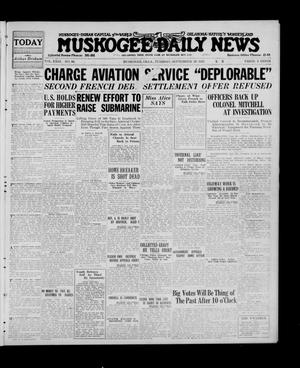 Primary view of object titled 'Muskogee Daily News (Muskogee, Okla.), Vol. 23, No. 90, Ed. 1 Tuesday, September 29, 1925'.