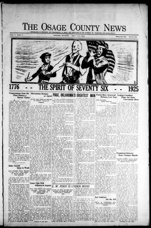The Osage County News (Pawhuska, Okla.), Vol. 12, No. 45, Ed. 1 Friday, July 3, 1925