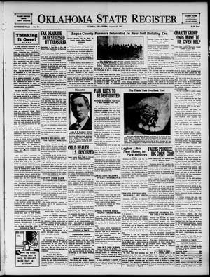 Oklahoma State Register (Guthrie, Okla.), Vol. 40, No. 20, Ed. 1 Thursday, August 13, 1931