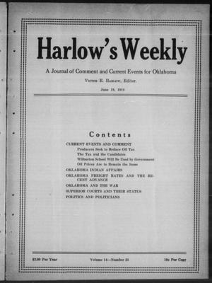 Harlow's Weekly (Oklahoma City, Okla.), Vol. 14, No. 25, Ed. 1 Wednesday, June 19, 1918