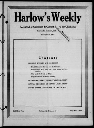 Harlow's Weekly (Oklahoma City, Okla.), Vol. 12, No. 8, Ed. 1 Wednesday, February 21, 1917