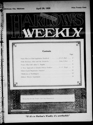 Harlow's Weekly (Oklahoma City, Okla.), Vol. 44, No. 15, Ed. 1 Saturday, April 20, 1935