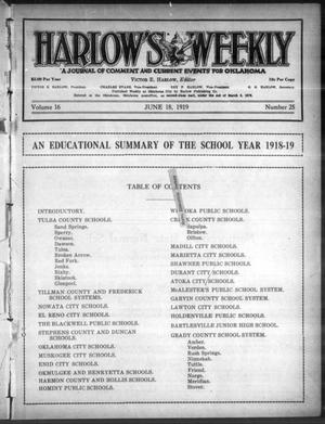 Harlow's Weekly (Oklahoma City, Okla.), Vol. 16, No. 25, Ed. 1 Wednesday, June 18, 1919