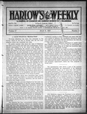 Harlow's Weekly (Oklahoma City, Okla.), Vol. 17, No. 2, Ed. 1 Wednesday, July 9, 1919