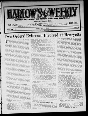 Harlow's Weekly (Oklahoma City, Okla.), Vol. 24, No. 34, Ed. 1 Saturday, August 22, 1925