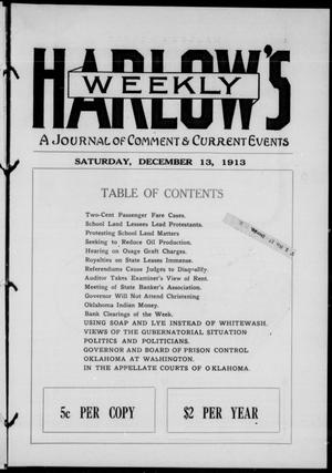Harlow's Weekly (Oklahoma City, Okla.), Vol. 4, No. 14, Ed. 1 Saturday, December 13, 1913