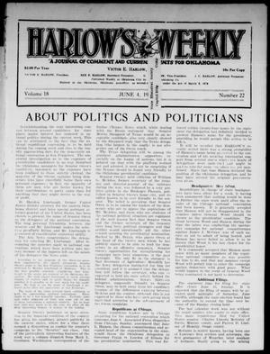 Harlow's Weekly (Oklahoma City, Okla.), Vol. 18, No. 22, Ed. 1 Friday, June 4, 1920