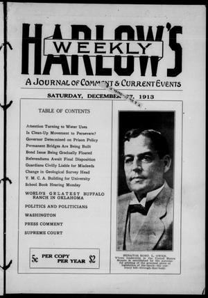 Harlow's Weekly (Oklahoma City, Okla.), Vol. 4, No. 16, Ed. 1 Saturday, December 27, 1913