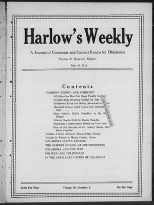 Harlow's Weekly (Oklahoma City, Okla.), Vol. 15, No. 4, Ed. 1 Wednesday, July 24, 1918