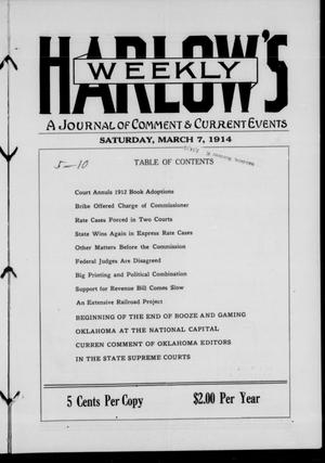 Harlow's Weekly (Oklahoma City, Okla.), Vol. 5, No. 10, Ed. 1 Saturday, March 7, 1914