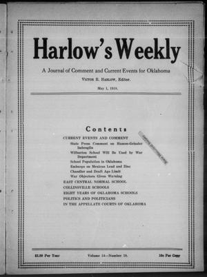 Harlow's Weekly (Oklahoma City, Okla.), Vol. 14, No. 18, Ed. 1 Wednesday, May 1, 1918
