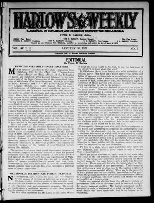 Harlow's Weekly (Oklahoma City, Okla.), Vol. 25, No. 5, Ed. 1 Saturday, January 30, 1926