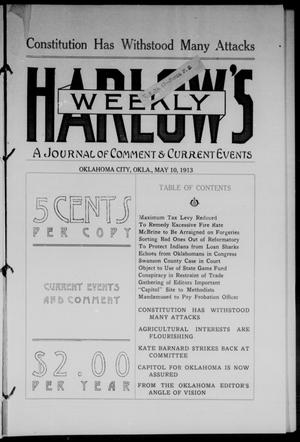Harlow's Weekly (Oklahoma City, Okla.), Vol. 3, No. 2, Ed. 1 Saturday, May 10, 1913