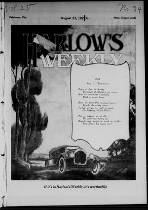 Harlow's Weekly (Oklahoma City, Okla.), Vol. 25, No. 34, Ed. 1 Saturday, August 21, 1926