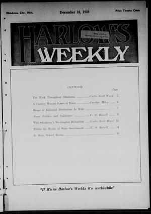 Primary view of object titled 'Harlow's Weekly (Oklahoma City, Okla.), Vol. 51, No. 50, Ed. 1 Saturday, December 16, 1939'.