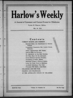 Harlow's Weekly (Oklahoma City, Okla.), Vol. 14, No. 22, Ed. 1 Wednesday, May 29, 1918