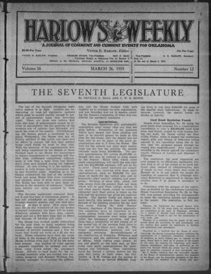 Harlow's Weekly (Oklahoma City, Okla.), Vol. 16, No. 13, Ed. 1 Wednesday, March 26, 1919