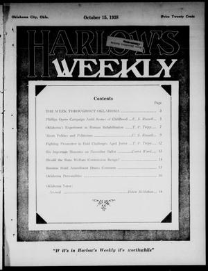 Harlow's Weekly (Oklahoma City, Okla.), Vol. 50, No. 16, Ed. 1 Saturday, October 15, 1938
