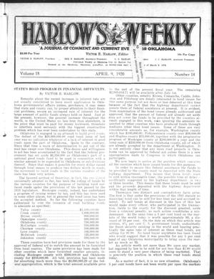 Harlow's Weekly (Oklahoma City, Okla.), Vol. 18, No. 14, Ed. 1 Friday, April 9, 1920