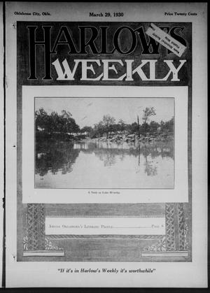 Primary view of object titled 'Harlow's Weekly (Oklahoma City, Okla.), Vol. 36, No. 13, Ed. 1 Saturday, March 29, 1930'.