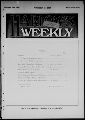 Harlow's Weekly (Oklahoma City, Okla.), Vol. 51, No. 46, Ed. 1 Saturday, November 18, 1939
