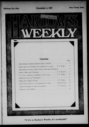 Primary view of object titled 'Harlow's Weekly (Oklahoma City, Okla.), Vol. 48, No. 23, Ed. 1 Saturday, December 4, 1937'.