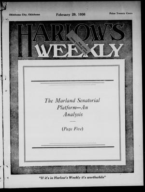Harlow's Weekly (Oklahoma City, Okla.), Vol. 45, No. 34, Ed. 1 Saturday, February 29, 1936