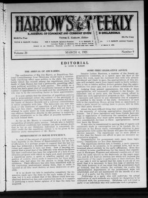 Harlow's Weekly (Oklahoma City, Okla.), Vol. 20, No. 9, Ed. 1 Friday, March 4, 1921