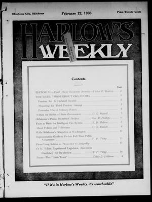 Harlow's Weekly (Oklahoma City, Okla.), Vol. 45, No. 33, Ed. 1 Saturday, February 22, 1936