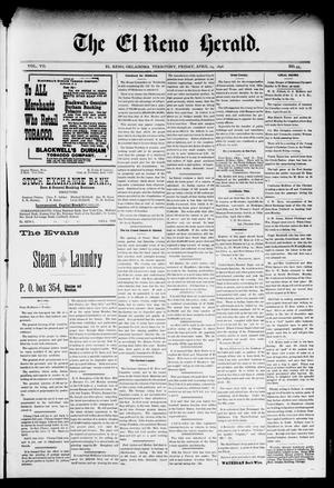 Primary view of object titled 'The El Reno Herald. (El Reno, Okla. Terr.), Vol. 7, No. 45, Ed. 1 Friday, April 24, 1896'.