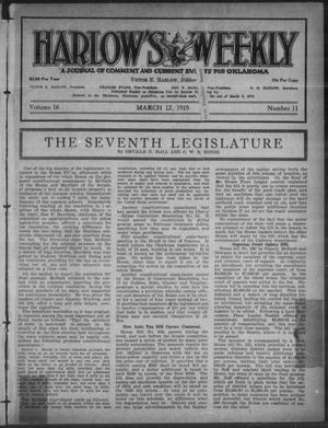 Harlow's Weekly (Oklahoma City, Okla.), Vol. 16, No. 11, Ed. 1 Wednesday, March 12, 1919