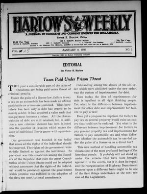 Harlow's Weekly (Oklahoma City, Okla.), Vol. 25, No. 2, Ed. 1 Saturday, January 9, 1926