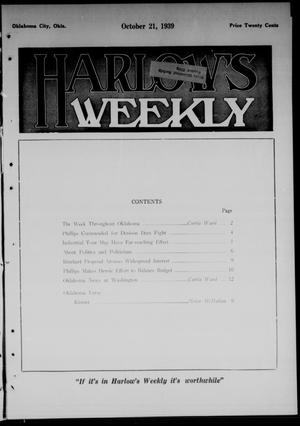 Primary view of object titled 'Harlow's Weekly (Oklahoma City, Okla.), Vol. 51, No. 42, Ed. 1 Saturday, October 21, 1939'.