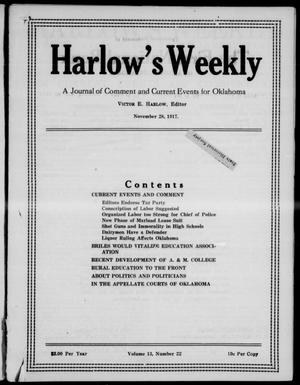 Harlow's Weekly (Oklahoma City, Okla.), Vol. 13, No. 22, Ed. 1 Wednesday, November 28, 1917