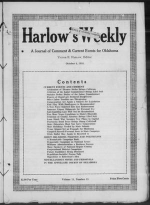 Harlow's Weekly (Oklahoma City, Okla.), Vol. 11, No. 15, Ed. 1 Wednesday, October 4, 1916