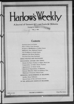 Harlow's Weekly (Oklahoma City, Okla.), Vol. 9, No. 6, Ed. 1 Saturday, August 7, 1915