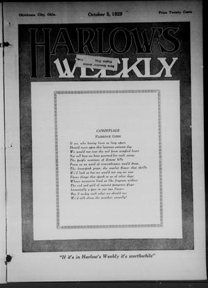 Harlow's Weekly (Oklahoma City, Okla.), Vol. 35, No. 14, Ed. 1 Saturday, October 5, 1929