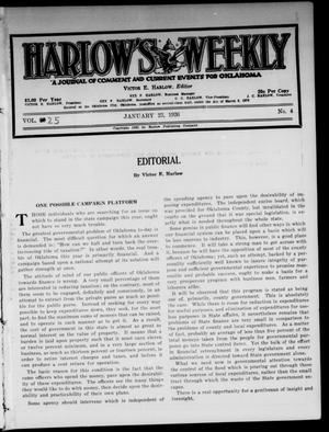 Harlow's Weekly (Oklahoma City, Okla.), Vol. 25, No. 4, Ed. 1 Saturday, January 23, 1926