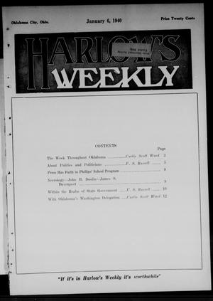 Harlow's Weekly (Oklahoma City, Okla.), Vol. 52, No. 1, Ed. 1 Saturday, January 6, 1940