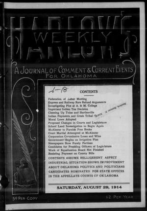 Harlow's Weekly (Oklahoma City, Okla.), Vol. 6, No. 18, Ed. 1 Saturday, August 29, 1914
