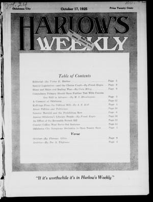 Harlow's Weekly (Oklahoma City, Okla.), Vol. 24, No. 42, Ed. 1 Saturday, October 17, 1925