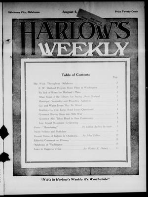 Primary view of object titled 'Harlow's Weekly (Oklahoma City, Okla.), Vol. 43, No. 5, Ed. 1 Saturday, August 4, 1934'.