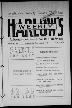 Harlow's Weekly (Oklahoma City, Okla.), Vol. 2, No. 10, Ed. 1 Saturday, March 8, 1913